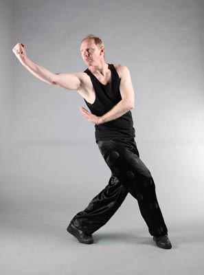 Sifu Kerr demonstrating a Choy Lee Fut reverse twist uppercut